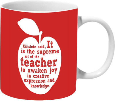 

Mooch Wale Einstine Quote Art Of Teacher Ceramic Mug(325 ml), Multicolor