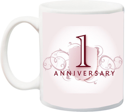

ME&YOU Gift for Husband/Wife/Lover;1st anniversary Printe With Beautiful BG Printed Ceramic Mug(325 ml), Multicolor