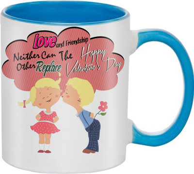 

SKY TRENDS Beautiful Special and Best Happy Valentine Gifts for Boyfriend Girlfriend Fiance Wife Husband Friends Birthday Anniversary016 Ceramic Mug(325 ml), Blue