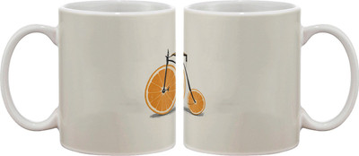 

Artifa Cycle With Orange Wheels Porcelain, Ceramic Mug(350 ml), Multicolor