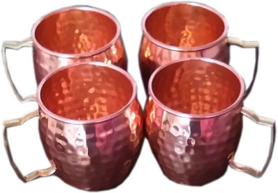 

yogi yy564 Copper Mug(500 ml, Pack of 4), Brown
