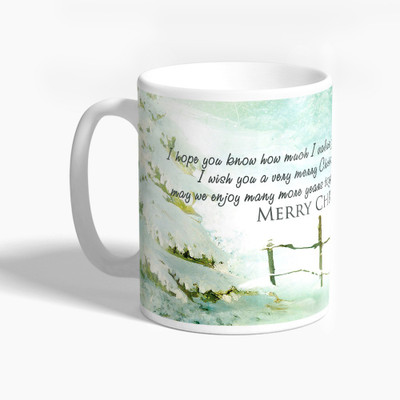 

CRAZYINK Merry Christmas Value of Friendship Ceramic Mug(350 ml), Multicolor