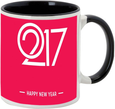 

AllUPrints Enjoy The New Year Responsibly Black Ceramic Mug(325 ml)