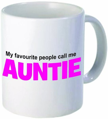 

Rikki Knight LLC Favourite People Call Me Auntie - Quote -11 oz Ceramic Coffee Cup Ceramic Mug(60 ml), Multicolor