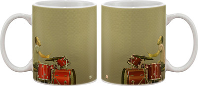 

Artifa Drummer Playing Music Porcelain, Ceramic Mug(350 ml), Multicolor