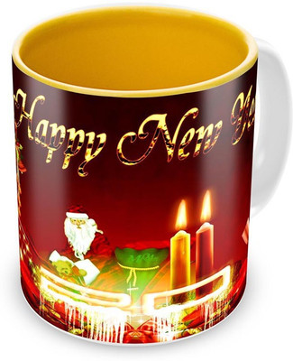 

Tuelip Best Wishes Gifts Happy New Year Ceramic Mug(350 ml), Multicolor