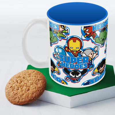 

Posterboy Kawaii - Superheroes Officially Licensed Ceramic Mug(350 ml), Multicolor