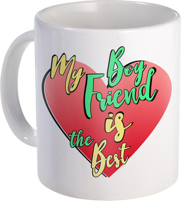 

SKY TRENDS My Boyfriend Is The Best Gift for Valentine DAy Desugn (73) Ceramic Mug(320 ml), White