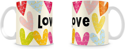 

Mott2 Designer Ceramic Mug(350 ml), Multicolor