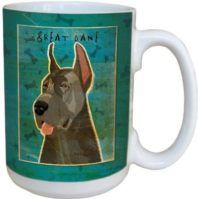 

Tree-Free Greetings Greetings sg44030 Blue Great Dane by John W. Golden Ceramic with Full-Sized Handle, 15-Ounce Ceramic Mug(60 ml)