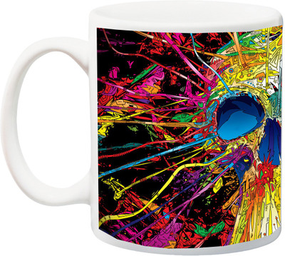 

ME&YOU Gift for Holi;Happy Holi colorfull 3D printed Ceramic Mug(325 ml), Multicolor