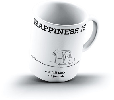 Ucard Happiness Is1316 Bone China, Ceramic, Porcelain Mug(325 ml)