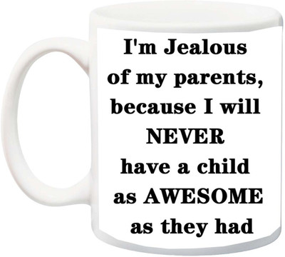 

ME&YOU Gift for Husband/Wife/Mom/Dad/Couples/Lover;I'm of my parents printed Ceramic Mug(325 ml), Multicolor