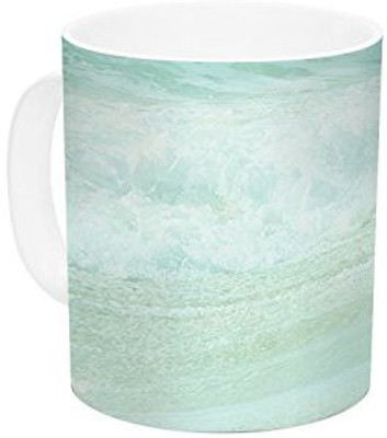 

Kess InHouse InHouse Monika Strigel Paradise Beach Mint Teal Green Ceramic Coffee, 11 oz, Multicolor Ceramic Mug(60 ml)