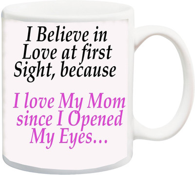 

ME&YOU Gift for mom/mummy/maa;I Love My mum printed Ceramic Mug(325 ml), Multicolor