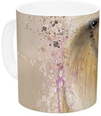

Kess InHouse InHouse Geordanna Cordero-Fields Llama Me Tan Ceramic Coffee, 11 oz, Multicolor Ceramic Mug(60 ml)