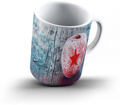 

Ucard Christmas Star Apple951 Bone China, Ceramic, Porcelain Mug(325 ml), Multicolor