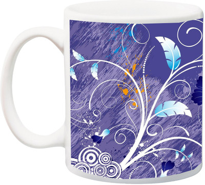 

ME&YOU Exteremely Beautiful Purple Shade Designer High Quality Ceramic Mug(325 ml), Multicolor