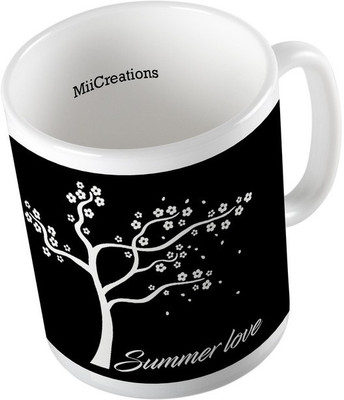 

MiiCreations Printed Summer Love Ceramic Mug(325 ml), Multicolor