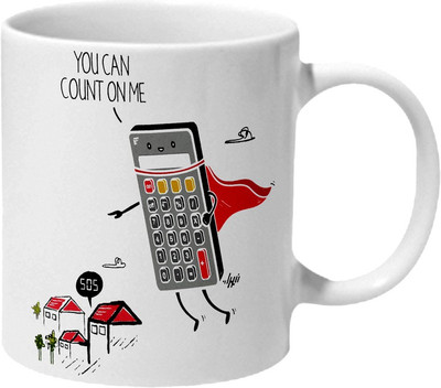 

Mooch Wale You Can Count On Me Ceramic Mug(325 ml), Multicolor