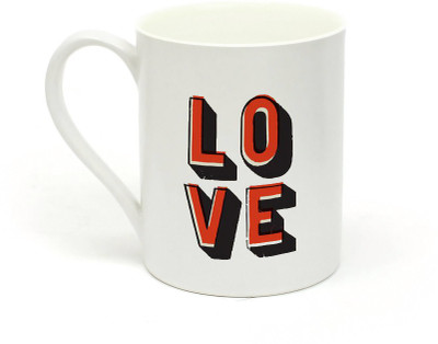 

Sowing Happiness SHMUG127 Love pattern Ceramic Mug(350 ml), White