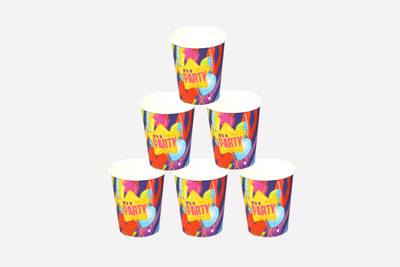 

Funcart Fun & Frolic Party Paper Mug(250 ml, Pack of 6), Multicolor