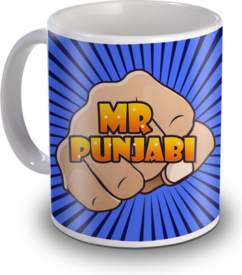 

SKY TRENDS Mr Sardar Punch Funny Gifts Ceramic Mug(350 ml), White