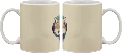 

Artifa Wolf With Muffler Porcelain, Ceramic Mug(350 ml), Multicolor