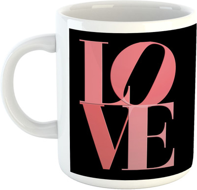

Deeher Gifts Love Design -19 Ceramic Mug(330 ml), Multicolor
