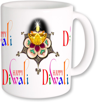 

PhotogiftsIndia Wishing Happy Diwali Coffee Ceramic Mug(325 ml), Multicolor