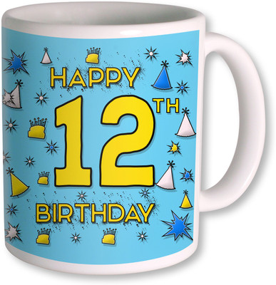 

PhotogiftsIndia 12th Happy Birthday Coffee Ceramic Mug(350 ml), White