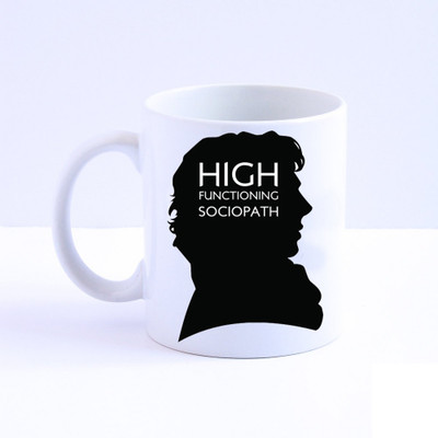 

Huppme High Sociopath White Ceramic Mug(350 ml)