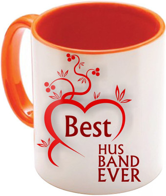 

SKY TRENDS Wonderful & Best Valentine Orange Gift For GirlFriend,Boyfriend,Husband,Wife,Friend Design Cod 140 Ceramic Mug(325 ml)