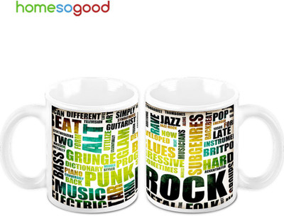 45% OFF on Homesogood Musical Collage (Pack Of 2) Ceramic Mug(325 ml, Pack of 2) 45% OFF on Homesogood Musical Collage (Pack Of 2) Ceramic Mug(325 ml, Pack of 2)