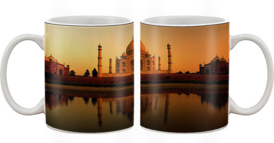 

Artifa Beautiful Taj Mahal Porcelain, Ceramic Mug(350 ml), Multicolor