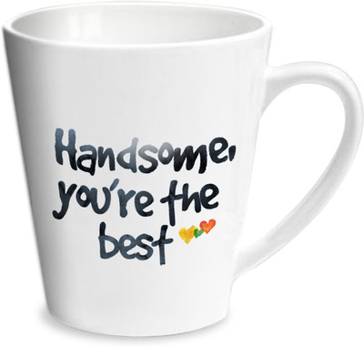 

Hot Muggs Good Morning Handsome Ceramic Mug(325 ml), Multicolor