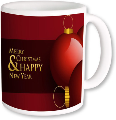 

PhotogiftsIndia Merry Christmas And New Year Ceramic Mug(325 ml), Multicolor
