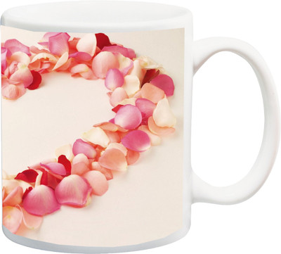 

ME&YOU Gift for Husband/Wife/Boyfriend/Girlfriend/lover;"Love rose red HD Printed Ceramic Mug(325 ml), Multicolor
