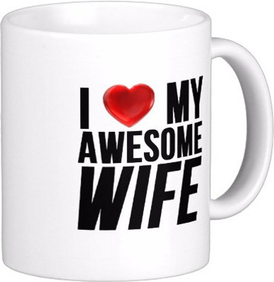 

Exoctic Silver N They Lived Happily Ever After C019 Ceramic Mug(300 ml), Black;red;white