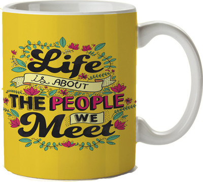 

Pentagraphics Life Quotes Ceramic Mug(300 ml), Multicolor