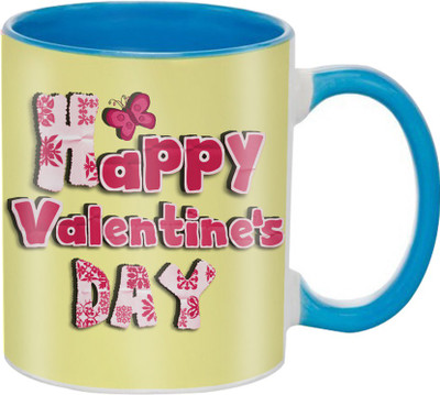 

SKY TRENDS Beautiful Special and Best Happy Valentine Gifts for Boyfriend Girlfriend Fiance Wife Husband Friends Birthday Anniversary052 Ceramic Mug(325 ml), Blue
