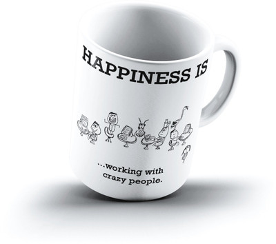 Ucard Happiness Is1469 Bone China, Ceramic, Porcelain Mug(325 ml)