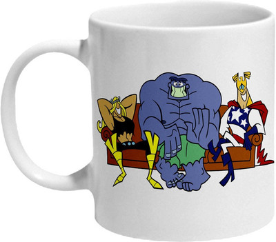 

Mooch Wale Dexter The Justice Friends Ceramic Mug(325 ml), Multicolor