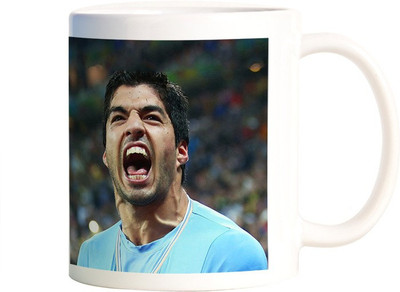 

Rangeele Inkers Luis Suárez Uruguayan Ceramic Mug(300 ml), Multicolor