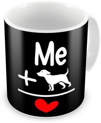 ME&YOU Me Loves Dog Coffee, 12 Oz, Perfect for Coffee and Tea Lovers - Great Cup for Him or Her At Home or Office Ceramic Coffee Mug(0.35 ml)