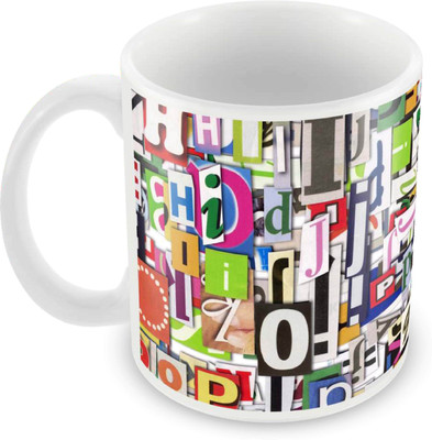 

Posterboy Letters Ceramic Mug(350 ml), Multicolor