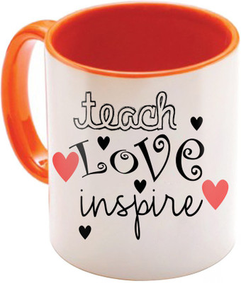 

SKY TRENDS Valentine Gift for Girlfriend Love Printed I Love U Forever Perfect for Her Him Wife Fiance Anniversary And Birthday STGD239 Ceramic Mug(325 ml), Orange