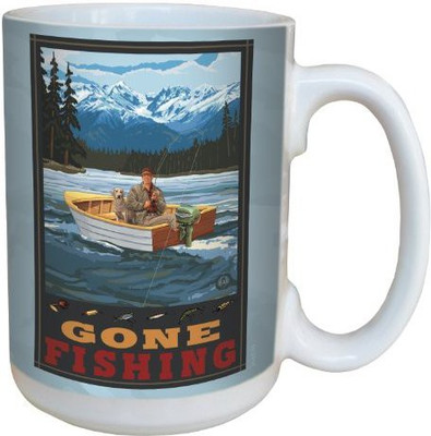 

Tree-Free Greetings Greetings lm43149 Vintage Fishing in a Wooden Boat by Paul A. Lanquist Ceramic with Full-Sized Handle, 15-Ounce, Multicolored Ceramic Mug(60 ml), Multicolor