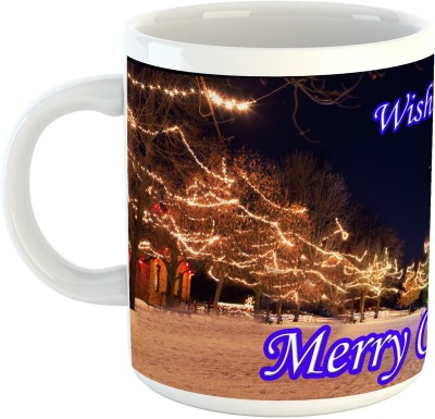 

Deeher Gifts Merry Christmas Design33 Ceramic Mug(330 ml), Multicolor