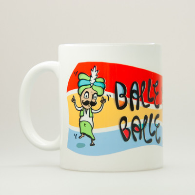 

Chumbak Balle Balle Coffee Ceramic Mug(300 ml), White